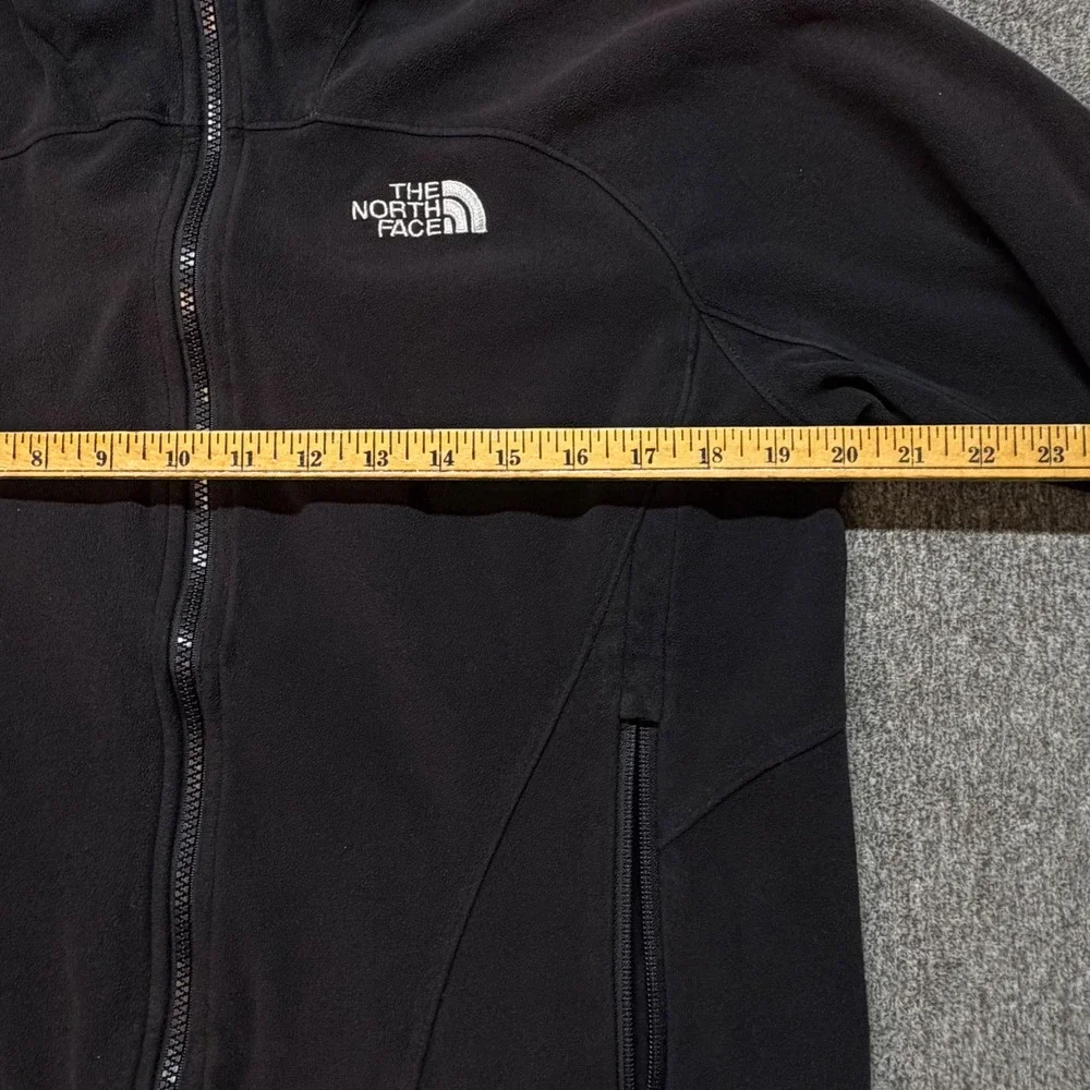 The North Face Mens Full Zip Fleece Jacket Black Mock Neck Large 000